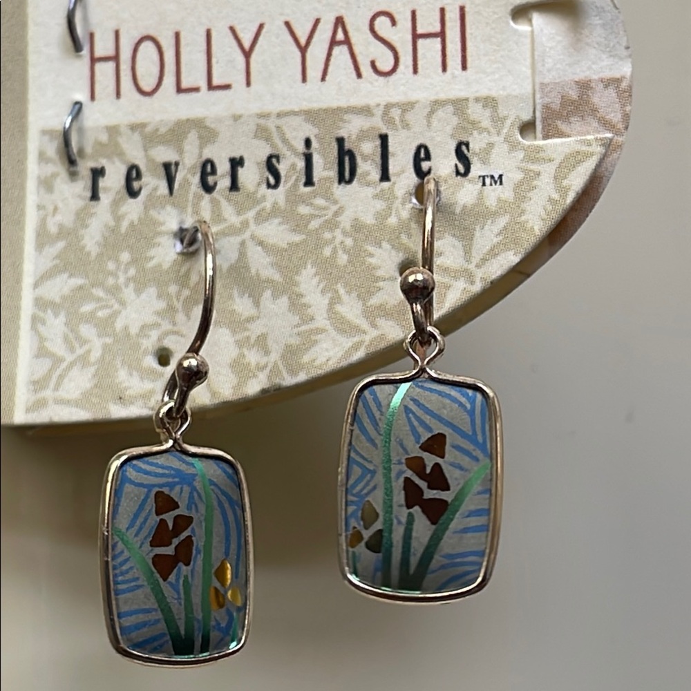 Holly Yashi Reversible Lot  32 Earrings and 6 Necklaces on Stand with Tags
